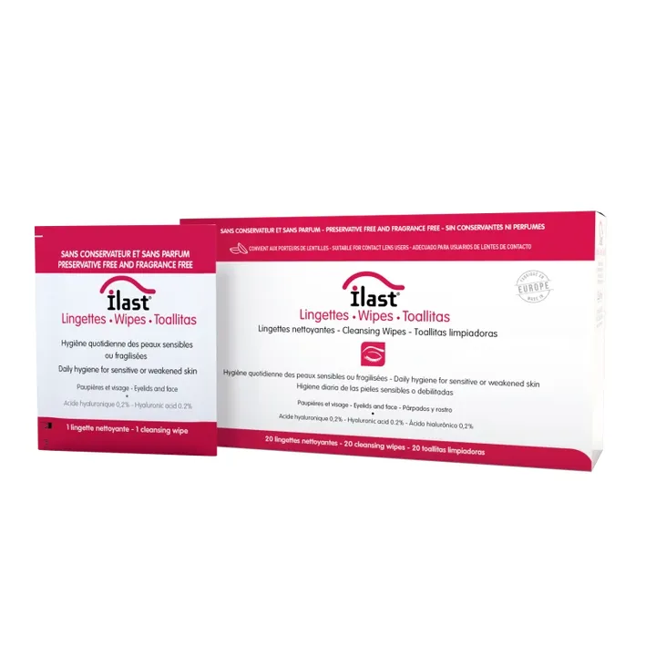 Ilast lingettes nettoyantes - bo&icirc;te de 20 lingettes