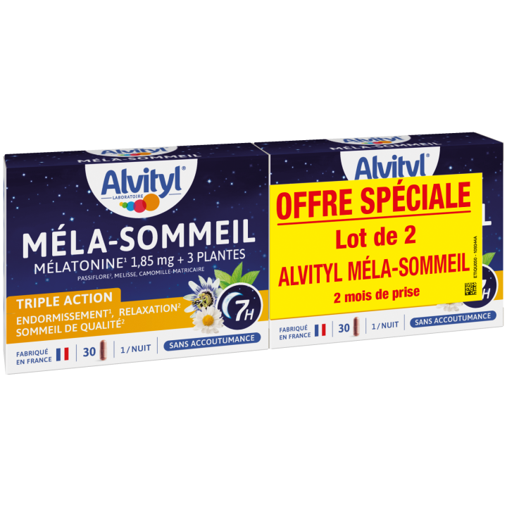 M&eacute;la-sommeil Alvityl - lot de 2 boites de 30 g&eacute;lules