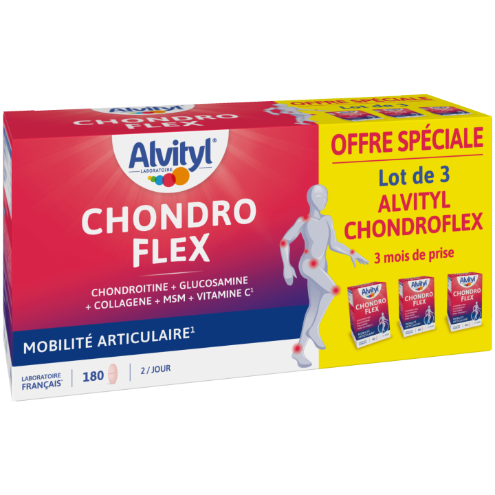Chondro flex mobilit&eacute; articulaire Alvityl - bo&icirc;te de 180 comprim&eacute;s offre sp&eacute;ciale