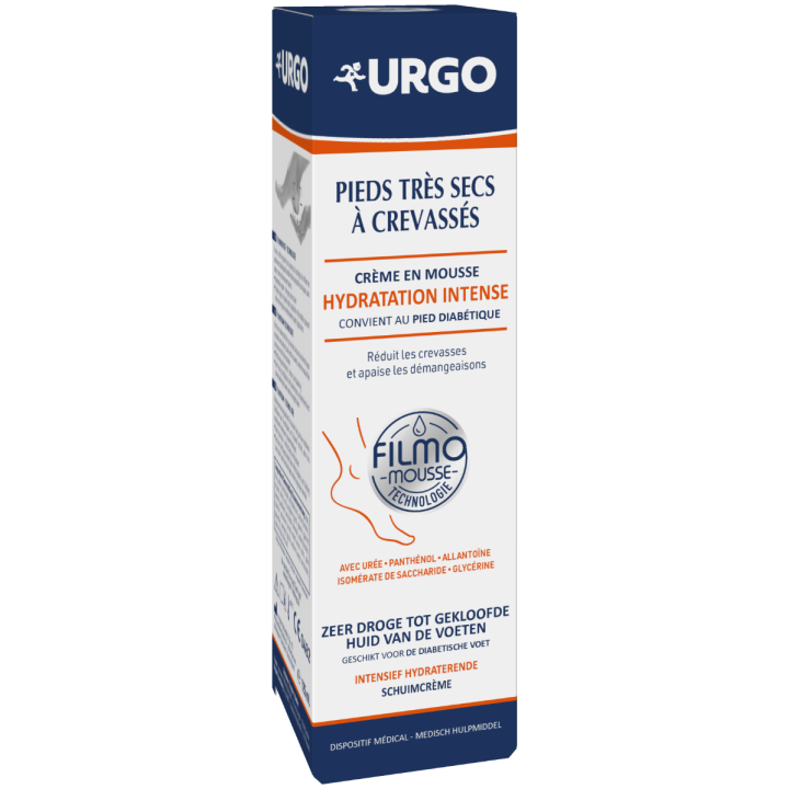 Cr&egrave;me mousse hydratation intense pieds tr&egrave;s secs Urgo - flacon de 125ml