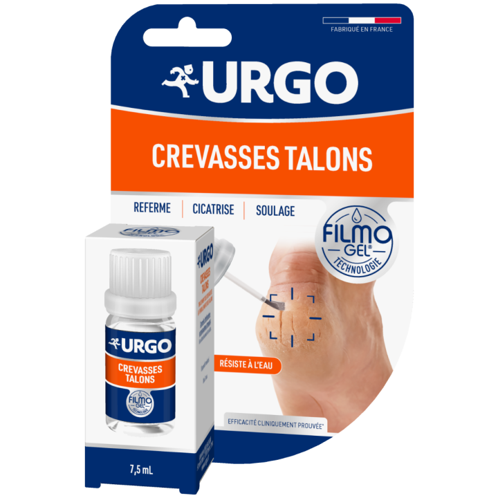 Filmogel Crevasses talons fendill&eacute;s Urgo - flacon de 7,5ml