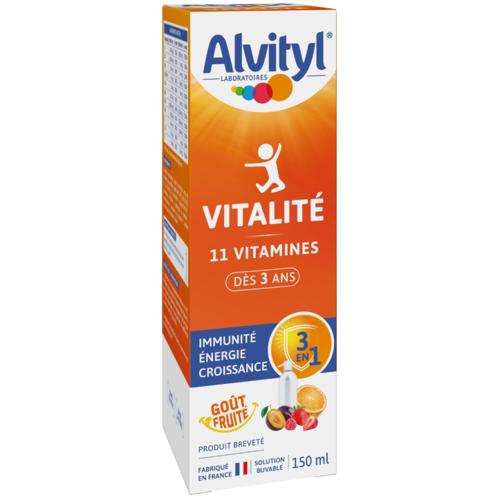 Vitalit&eacute; Solution buvable 11 vitamines Alvityl - spray de 150 ml