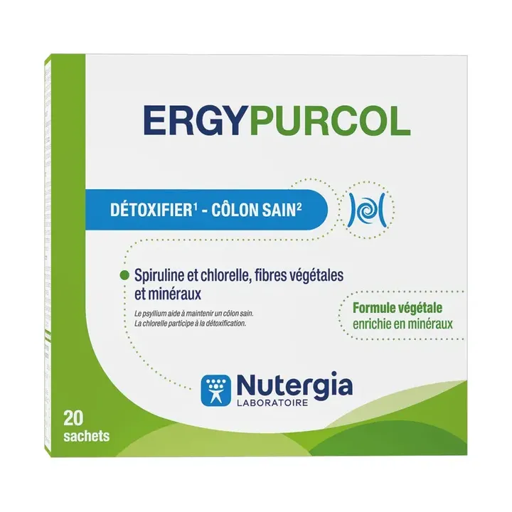 Ergypurcol c&ocirc;lon sain Nutergia - bo&icirc;te de 20 sachets