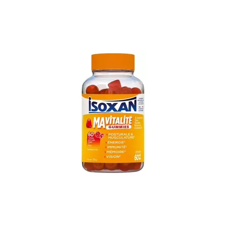 Isoxan Ma vitalit&eacute; gummies 60 ans+ go&ucirc;t fruits rouges - pot de 60 gommes