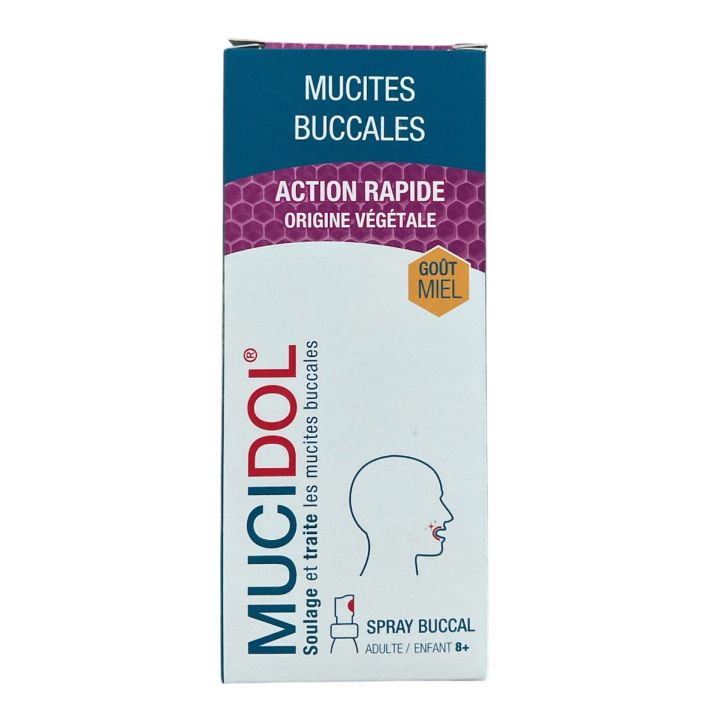 Mucidol spray mucites buccales go&ucirc;t miel PediAct - spray de 20ml