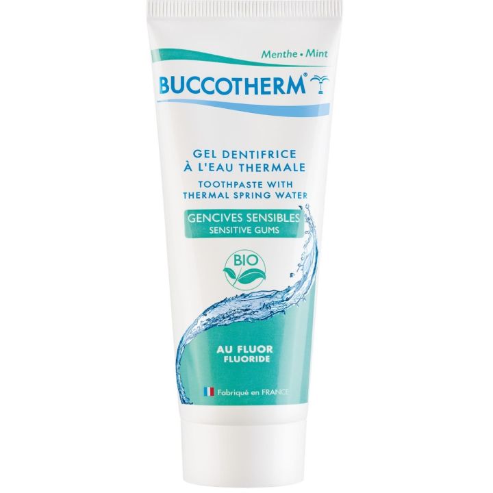Gel dentifrice &agrave; l'eau thermale bio gencives sensibles Buccotherm - tube de 75ml