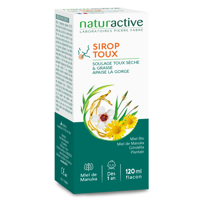 Sirop toux s&egrave;che & grasse d&egrave;s 1 an Naturactive - flacon de 120ml