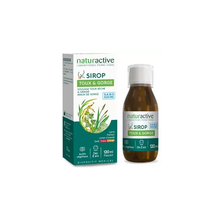 Sirop toux et gorge Naturactive - flacon de 120ml