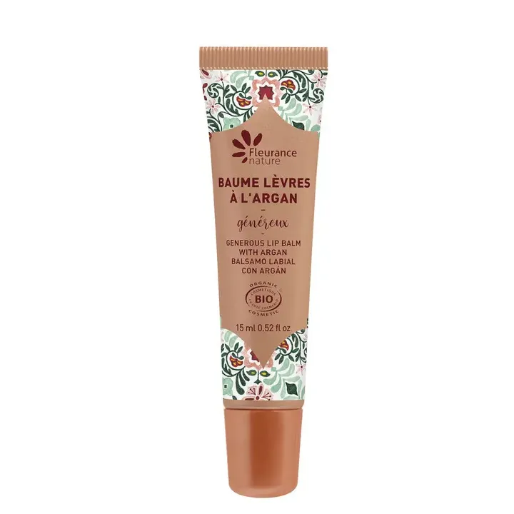 Baume &agrave; l&egrave;vres &agrave; l'argan bio Fleurance nature - tube de 15ml 