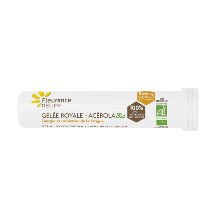 Gel&eacute;e royale ac&eacute;rola BIO Fleurance Nature - tube de comprim&eacute;s &agrave; croquer 