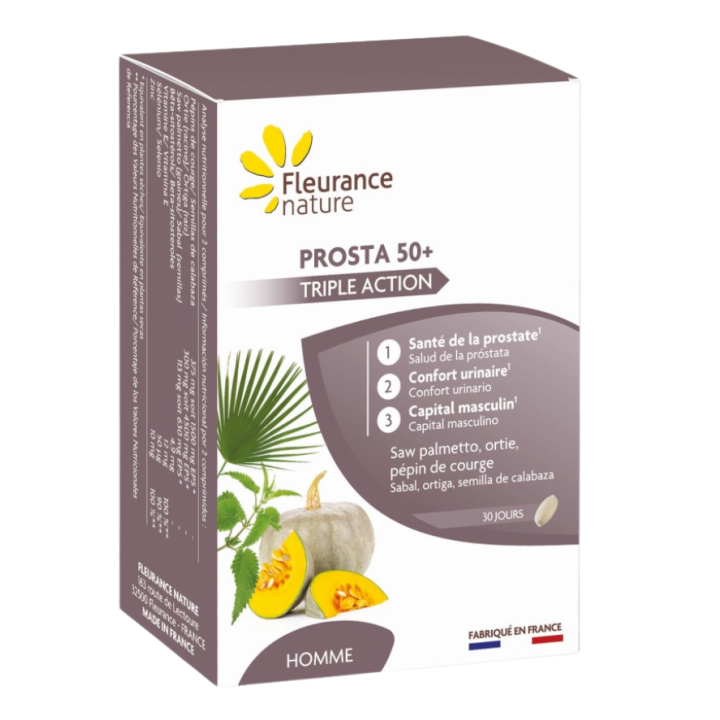 Prosta 50+ triple action Fleurance nature - bo&icirc;te de 60 comprim&eacute;s 