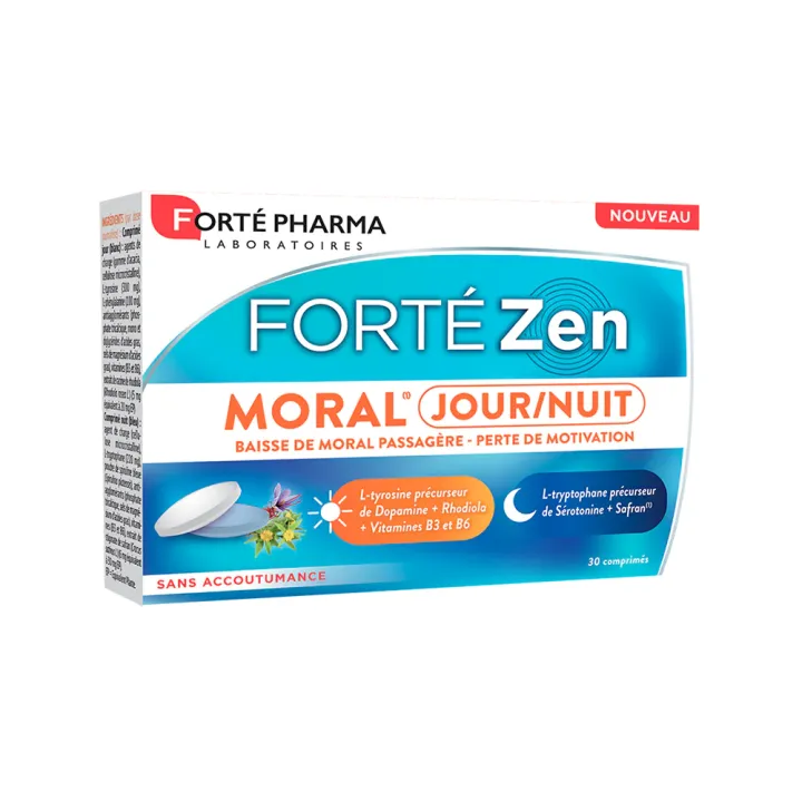Fort&eacute; Zen moral Jour/Nuit Forte Pharma - boite de 30 comprim&eacute;s