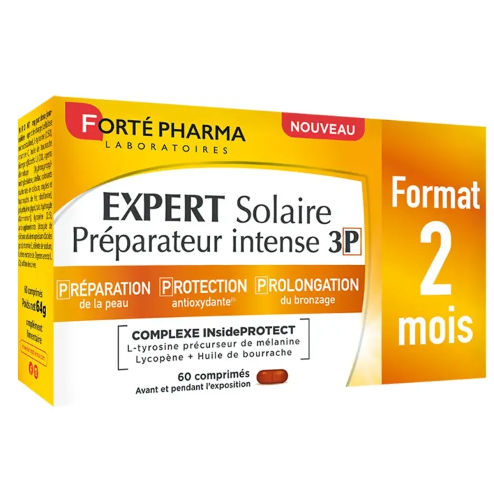 Expert Solaire pr&eacute;parateur intense 3P Fort&eacute; Pharma - bo&icirc;te de 60 comprim&eacute;s 