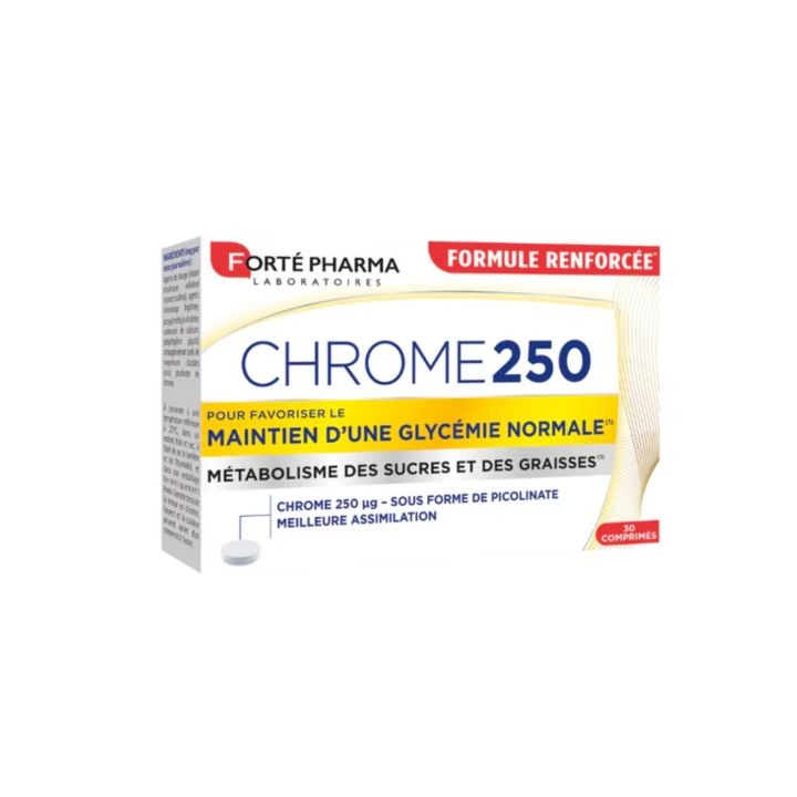 Chrome 250 Fort&eacute; Pharma - bo&icirc;te de 30 comprim&eacute;s