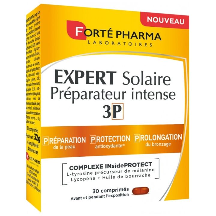 Expert Solaire pr&eacute;parateur intense 3P Fort&eacute; Pharma - bo&icirc;te de 30 comprim&eacute;s