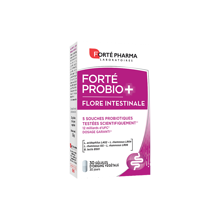 Fort&eacute; Probio+ Flore intestinale Fort&eacute; Pharma - bo&icirc;te de 30 g&eacute;lules