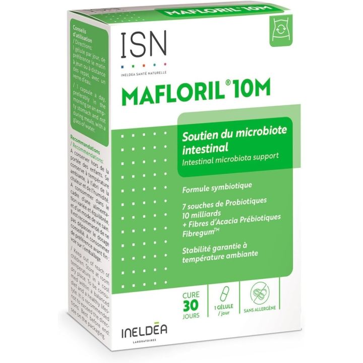 Mafloril 10M microbiote intestinal ISN - boite de 30 g&eacute;lules 