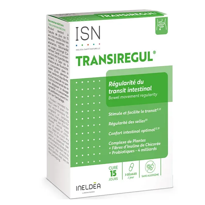 Transiregul r&eacute;gularit&eacute; du transit intestinal Ineldea - bo&icirc;te de 45 g&eacute;lules