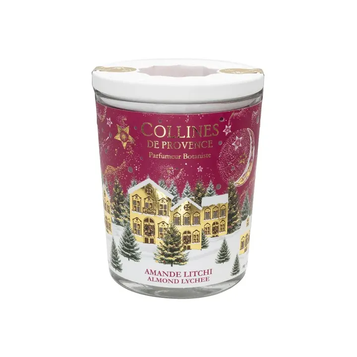 Bougie parfum&eacute;e Amande litchi Collines de Provence - bougie de 180g