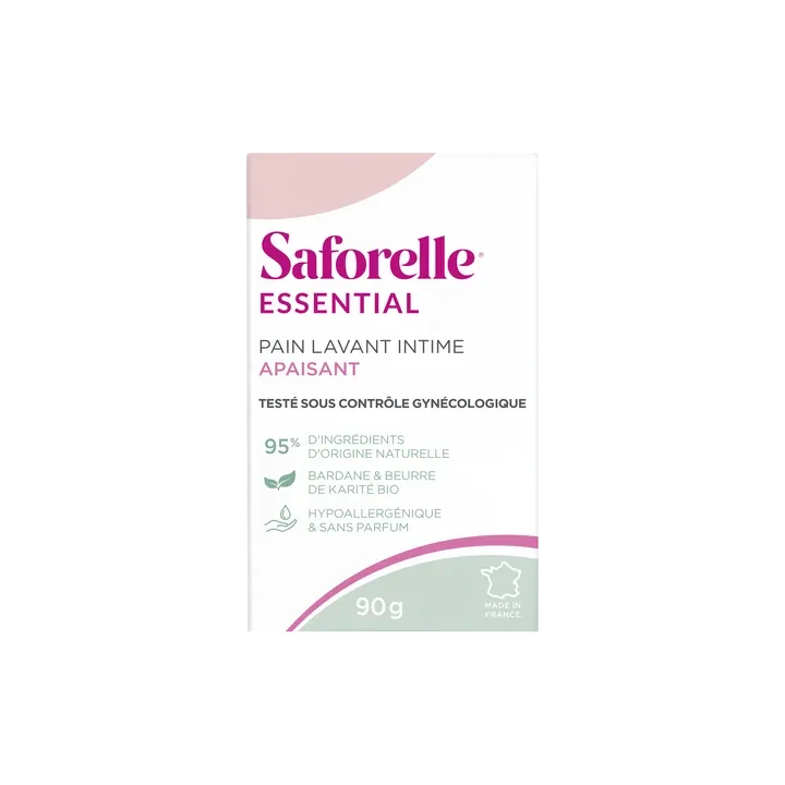 Essential Pain lavant intime apaisant Saforelle - pain de 90g
