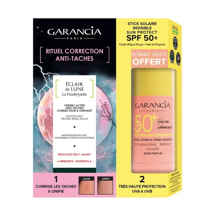 &Eacute;clair de Lune La foudroyante cr&egrave;me anti-taches Garancia - tube de 30ml + 1 stick solaire offert