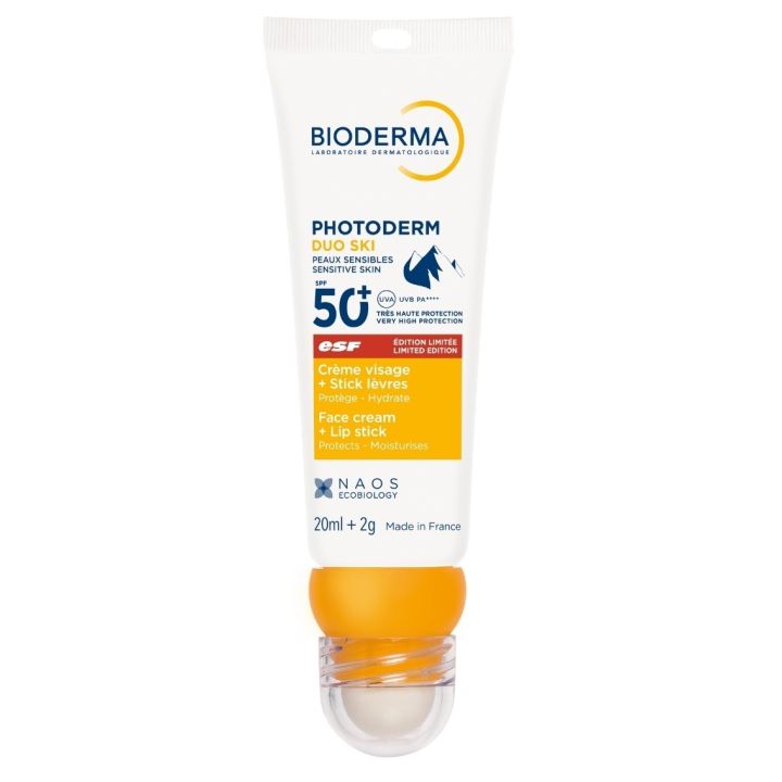 Photoderm duo ski Cr&egrave;me solaire visage et stick &agrave; l&egrave;vres Bioderma - stick de 20ml + 2g