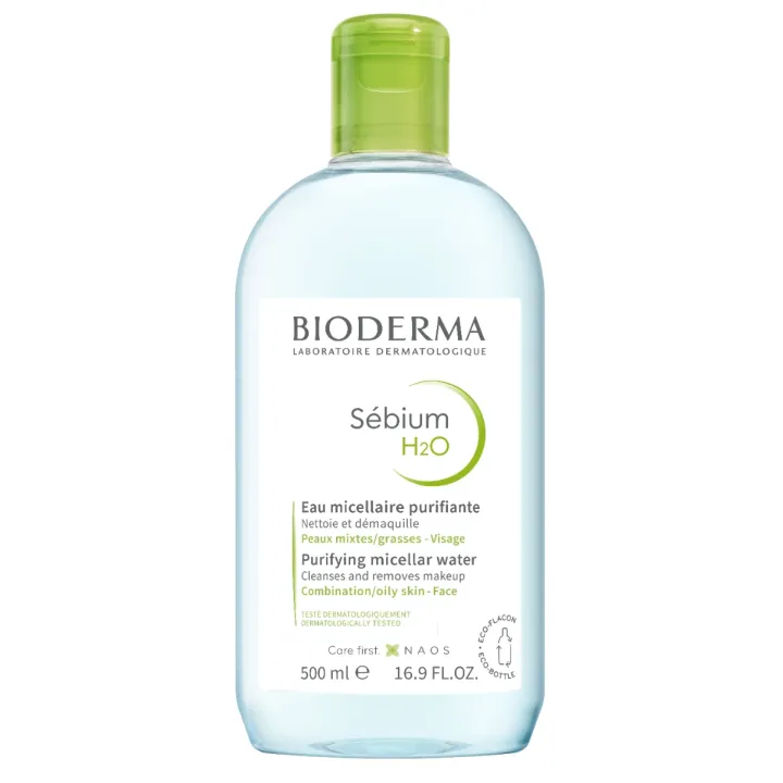 S&eacute;bium H2O Eau micellaire purifiante Bioderma - flacon de 500 ml