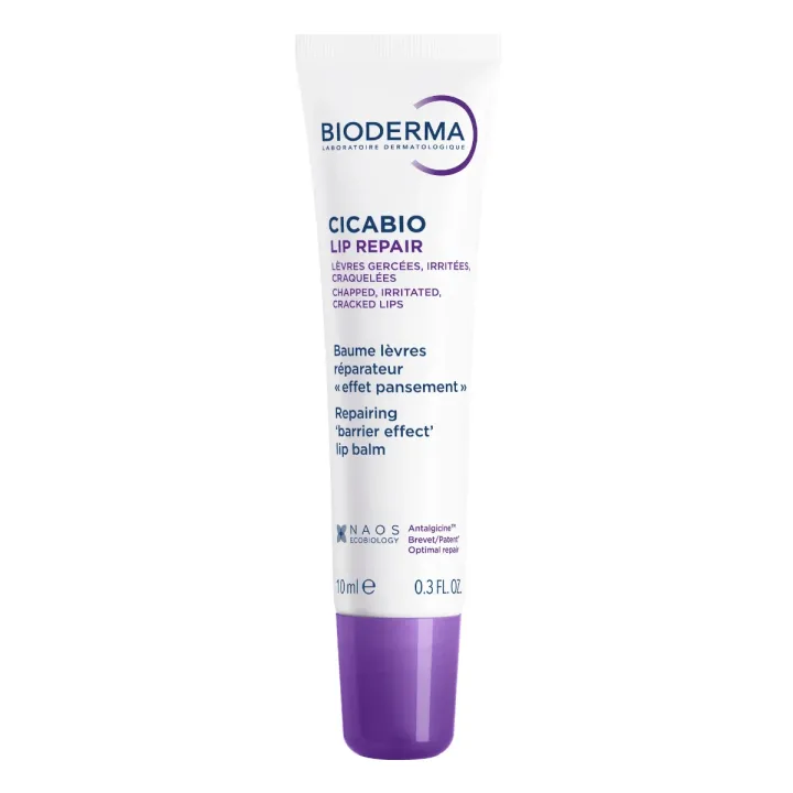 Cicabio Lip Repair baume l&egrave;vres r&eacute;parateur Bioderma - tube de 10ml