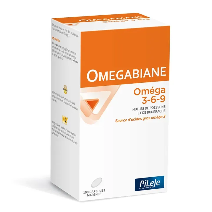 Omegabiane om&eacute;ga 3-6-9 Pileje - boite de 100 capsules 