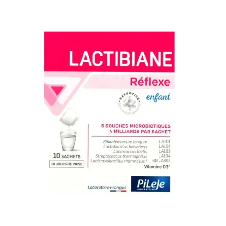 Lactibiane R&eacute;flexe enfant microbiote Pileje - boite de 10 sachets