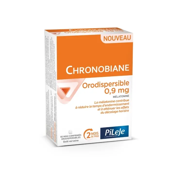 Chronobiane orodispersible 0,9mg Pileje - boite de 60 mini-comprim&eacute;s orodispersibles