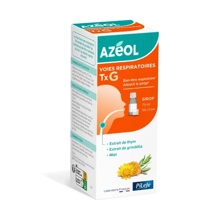 Az&eacute;ol TxG sirop bien-&ecirc;tre respiratoire Pileje - flacon de 75ml