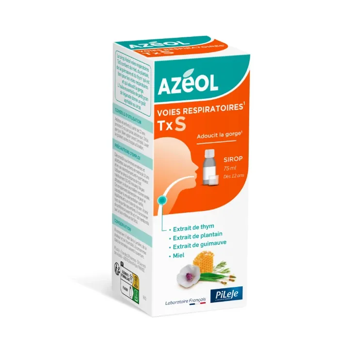 Az&eacute;ol TxS sirop adoucit la gorge Pileje - flacon de 75 ml