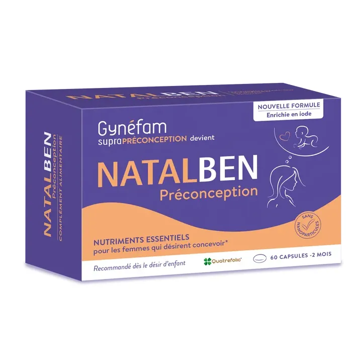 Natalben Pr&eacute;conception laboratoire Effik - bo&icirc;te de 60 capsules