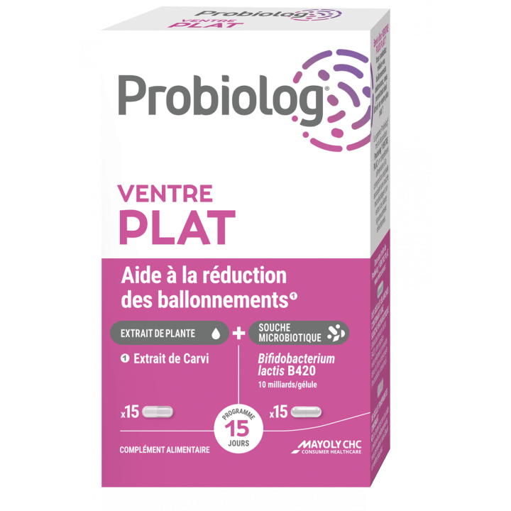 Probiolog Ventre plat Mayoly Spindler - bo&icirc;te de 30 g&eacute;lules