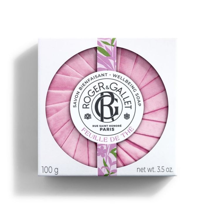 Savon parfum&eacute; Feuille de th&eacute; Roger & Gallet - pain de 100 g