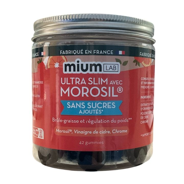 Ultra slim avec morosil sans sucres ajout&eacute;s Mium Lab - pot de 42 gummies