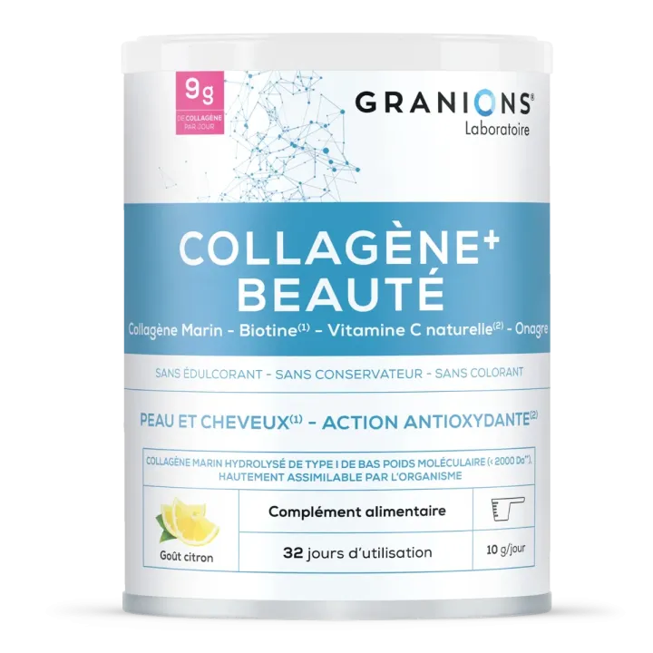 Collag&egrave;ne+ beaut&eacute; go&ucirc;t citron Granions - pot de 250g