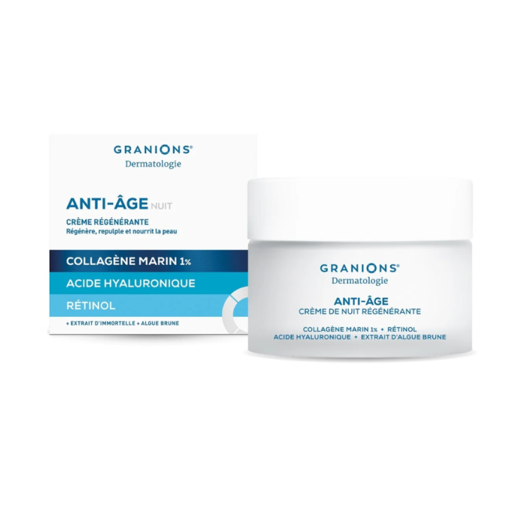 Anti-&acirc;ge nuit cr&egrave;me r&eacute;g&eacute;n&eacute;rante Granions - pot de 50ml