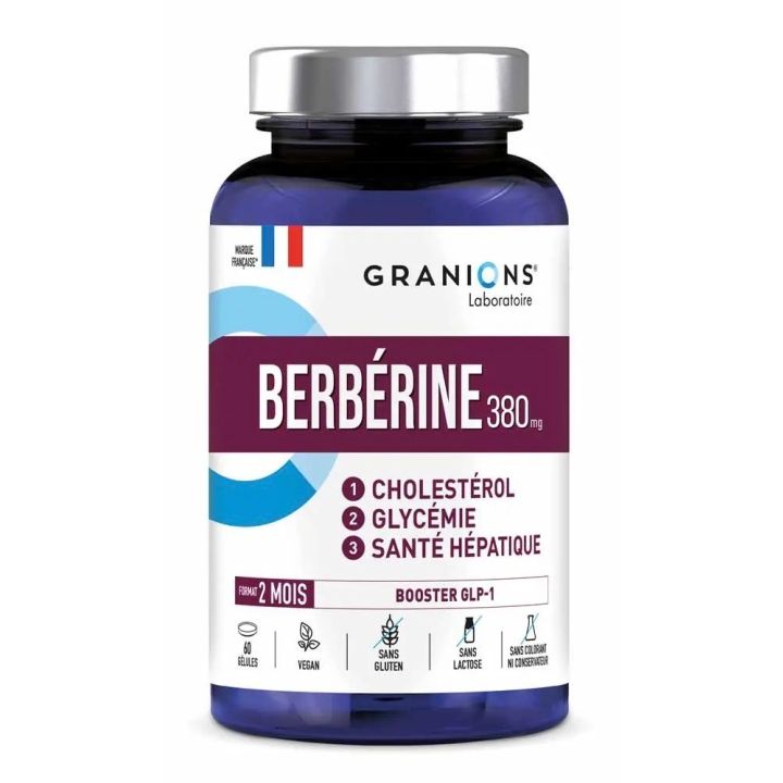 Berb&eacute;rine 380mg Granions - pot de 60 g&eacute;lules