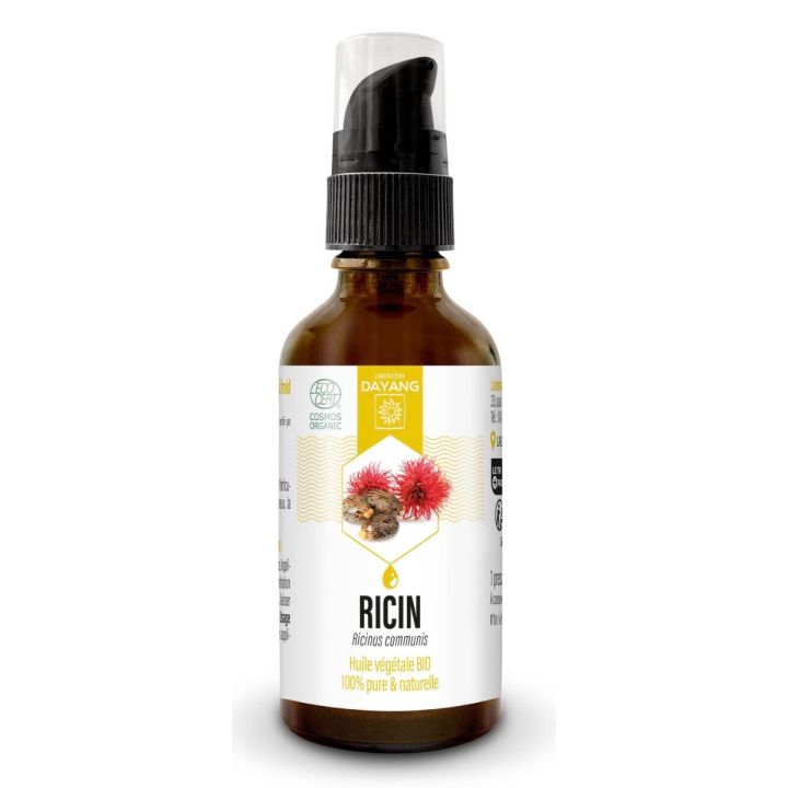 Huile v&eacute;g&eacute;tale de Ricin bio Dayang - flacon-pompe de 50ml