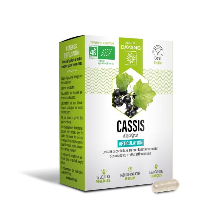 Cassis Bio sph&egrave;re articulaire Dayang - bo&icirc;te de 15 g&eacute;lules