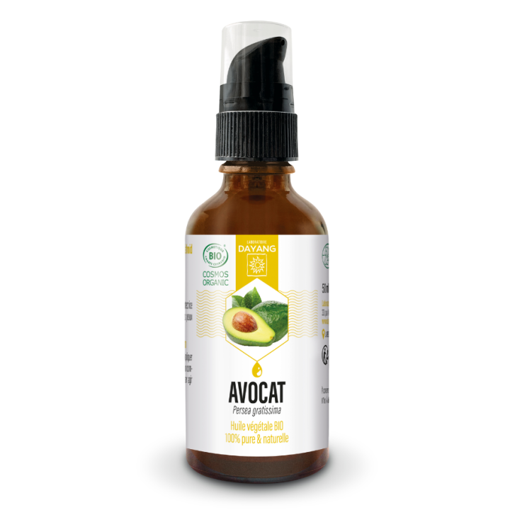 Huile v&eacute;g&eacute;tale bio avocat Dayang - flacon-pompe de 50ml