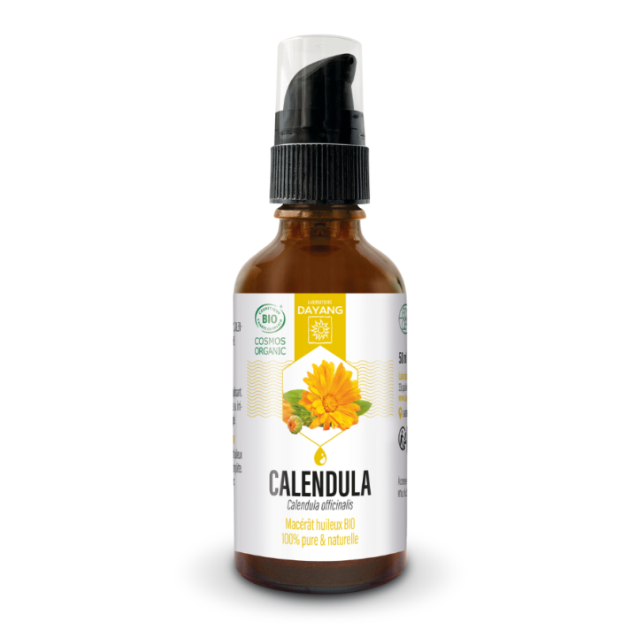 Mac&eacute;rat huileux calendula bio Dayang - flacon pompe de 50ml