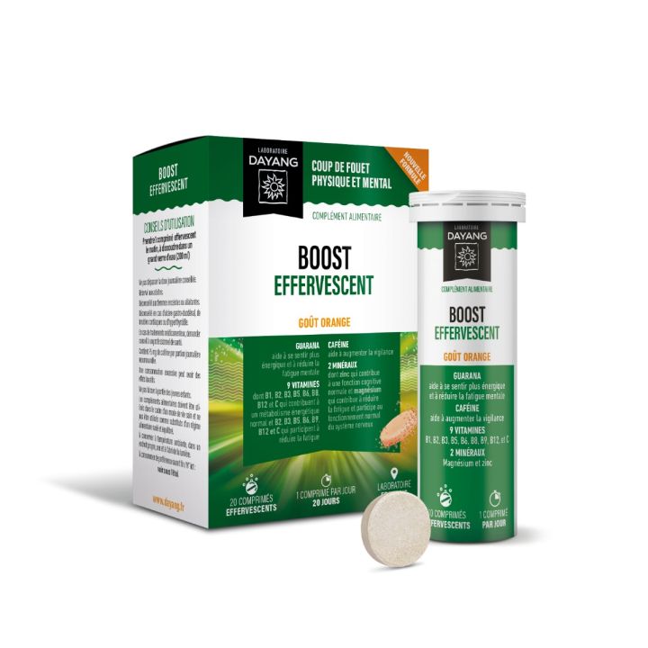 Boost effervescent go&ucirc;t orange Dayang - boite de 20 comprim&eacute;s effervescents