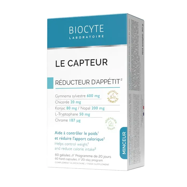 Le capteur r&eacute;ducteur d'app&eacute;tit Biocyte - bo&icirc;te de 60 g&eacute;lules 