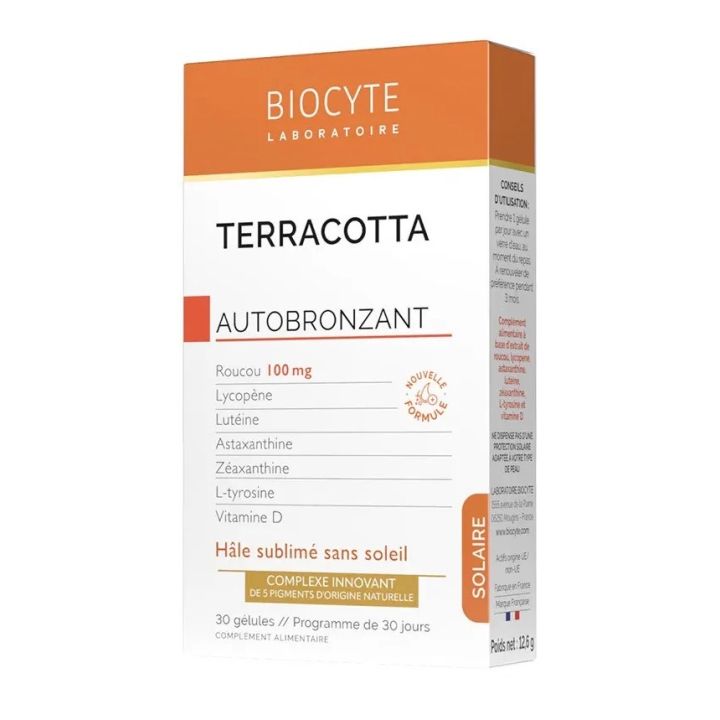 Terracotta autobronzant Biocyte - bo&icirc;te de 30 g&eacute;lules