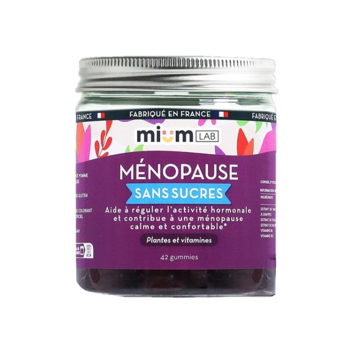 M&eacute;nopause gummies sans sucres Mium Lab - pot de 42 gummies