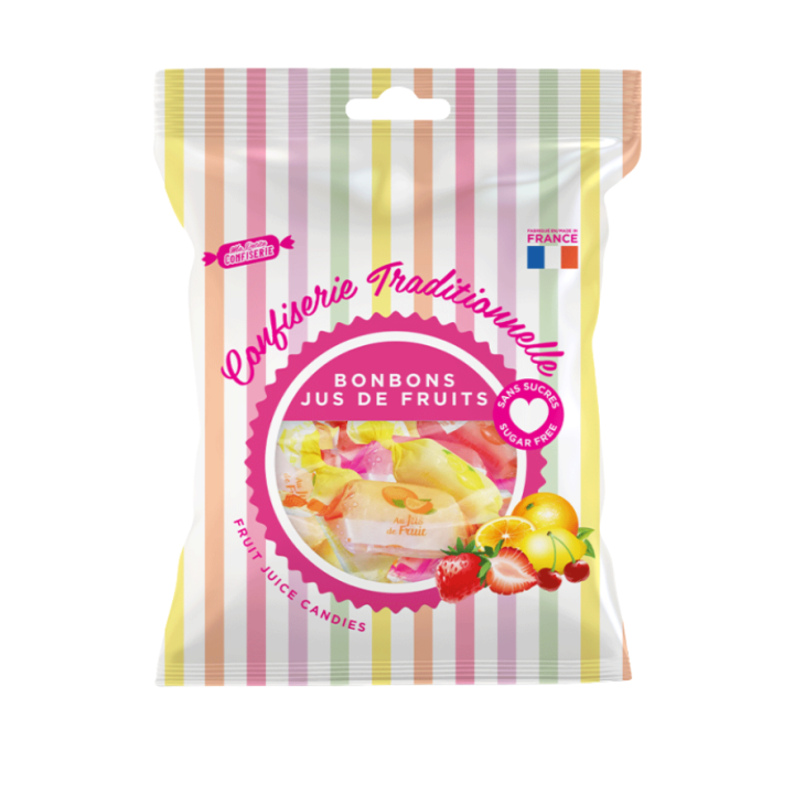 Bonbons jus de fruits sans sucre Ma petite confiserie - sachet de 100g