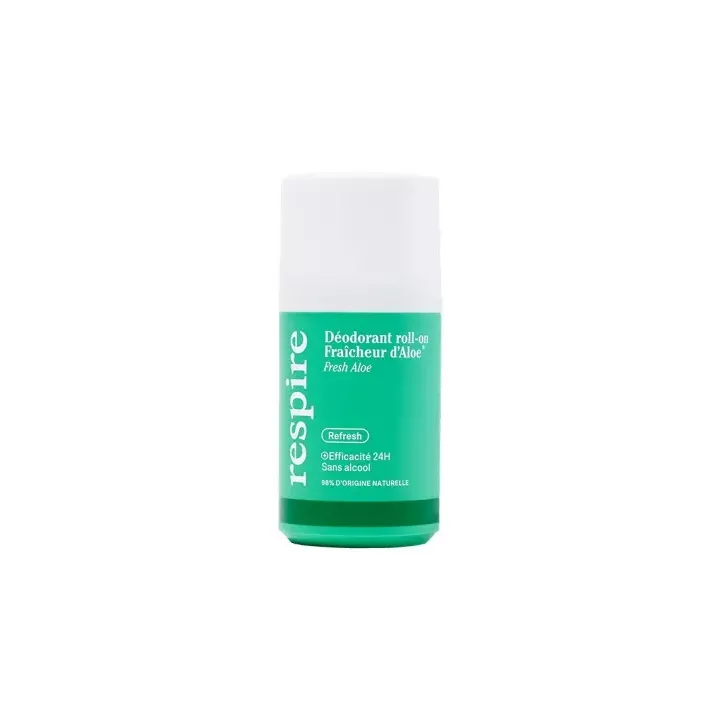 D&eacute;odorant fra&icirc;cheur d'aloe Respire - roll-on de 50ml